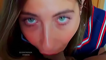 Homemade Video Of Girl With Amazing Eyes Giving A Deepthroat Blowjob And Receiving A Facial