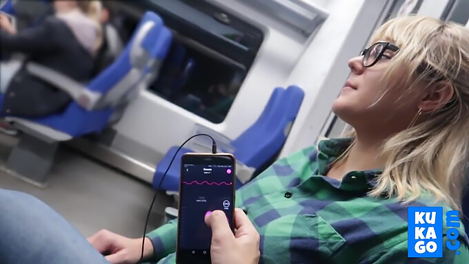 Train Ride To Orgasm With A Vibrator In Public